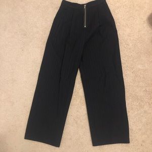 Wide leg pin striped reformation pants size 4